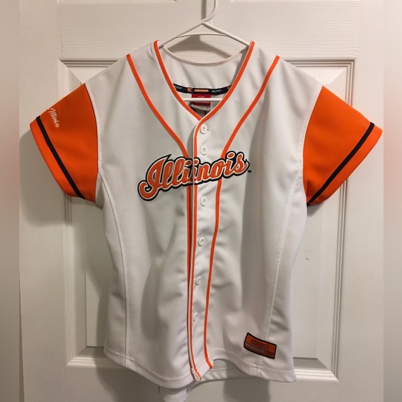Colosseum Athletics Fighting Illini Baseball Jersey. Size L, juniors - Picture 1 of 7